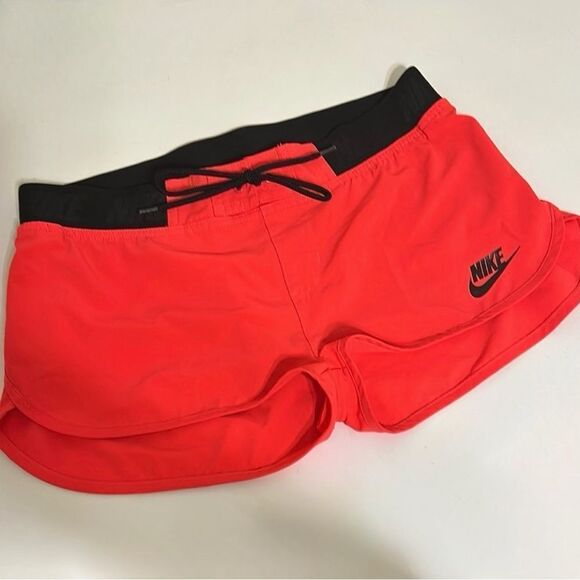Nike Red & Black Swim Board Shorts - Picture 1 of 3